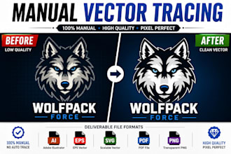 manually vector trace and redraw your logo to vector