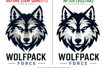 manually vector trace, redraw logo to vector