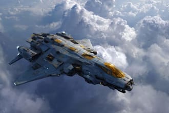 create spaceship concept art for you