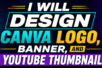 design canva logo, banner, and youtube thumbnail