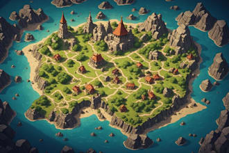 do custom fantasy map illustration
