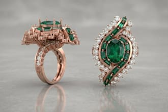 design professional 3d jewelry ring cad models in matrix