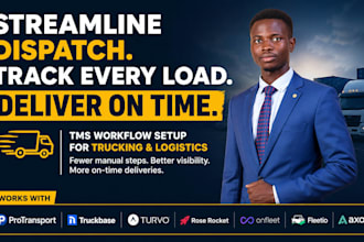 setup tms workflow protransport truckbase turvo rose rocket onfleet fleetio axon