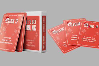 design playing card party card game, drinking card game, adult card game