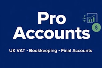 do bookkeeping, bank reconciliation, vat return and final accounts