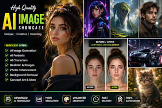 create stunning ai images, canva designs, social media posts and thumbnai
