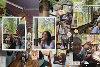 design aesthetic scrapbook photo collages
