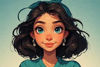 create beautiful portrait in disney cartoon