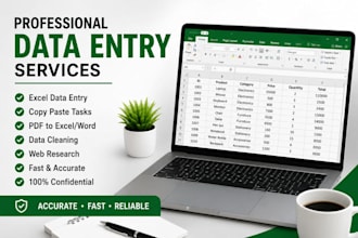 do accurate data entry, excel data entry, and copy paste