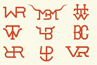 design a custom western cattle brand logo for ranch or farm