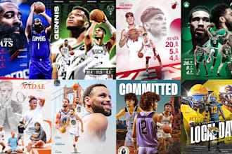 design sports poster, banner, flyer, graphics