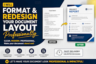 professionally format and redesign your word document