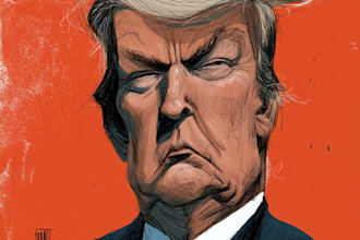 stunning digital political cartoon for political cartoon