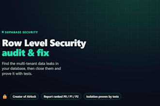 audit your supabase rls and fix multi tenant data leaks