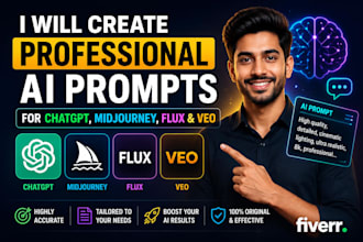 create professional ai prompts for chatgpt, midjourney, flux and veo