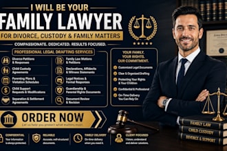 draft divorce petitions, custody agreements and parenting plans