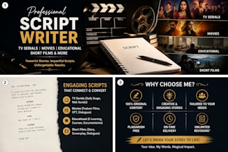 write engaging scripts for tv serial, movie, education, ai