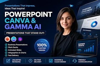 create powerpoint, canva and gamma ai presentation design