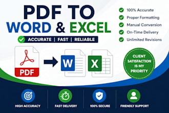 convert PDF to excel or word accurately
