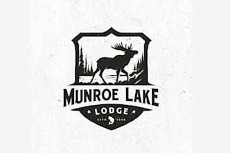 design fishing hunting lodge outfitter logo