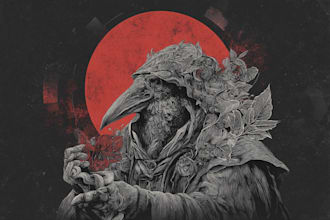 create fantasy dark art illustration