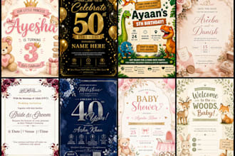 design custom invitation design for baby shower