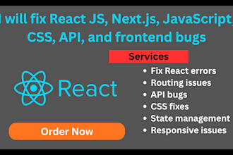 fix bugs and errors in react js next js javascript and node js