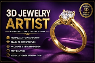 be your professional 3d jewelry designer for rings and necklace
