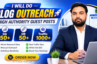 do blogger outreach for high quality backlinks and link building