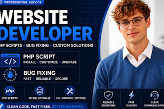 develop wordpress fix, customize and upgrade your PHP website or script