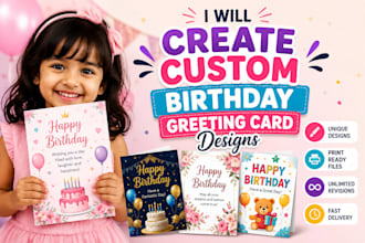 design personalised birthday greeting cards
