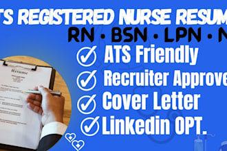 write ats rn resume, registered nurse CV and nursing cover letter