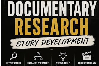 research and develop your documentary or youtube story