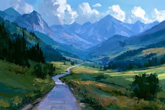 paint oil painting landscape
