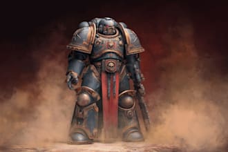 illustrate favorite space marine warhammer 40k character art