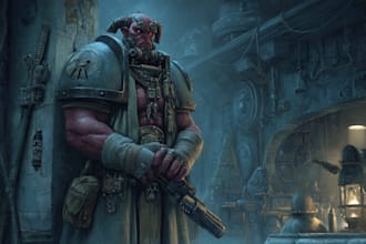 draw you as your favorite space marine chapter 40k warhammer