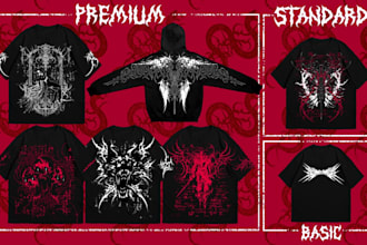 create grunge cybersigilsm design for merchandise