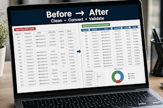 automate excel CSV PDF and json data processing