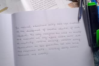 write anything in neat and beautiful handwriting