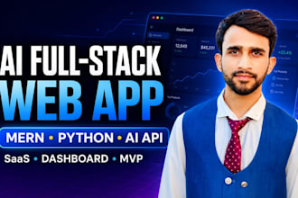 build a full stack mern or python web app with ai integration