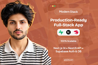 develop full stack website with next js, nest js and supabase