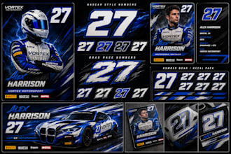 design your racing hero card, nascar racing numbers and driver card