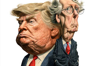 stunning digital political cartoon for political cartoon