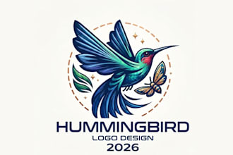make outstanding hummingbird logo with express delivery