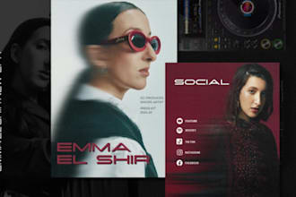 design an artist epk and clickable media kit for musicians