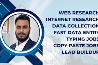 do fastest and top notch internet research, web research and data collection