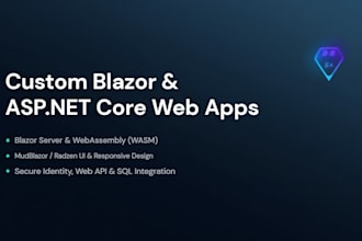 build custom blazor and asp net core web applications