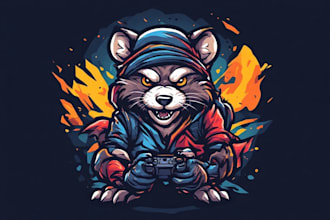 create a unique sports, mascot, esports and gaming logo
