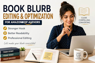 edit and optimize your amazon KDP book blurb
