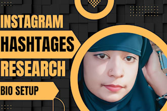 do professional instagram hashtag research and bio optimization